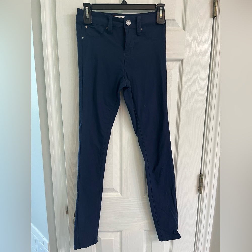 YMI hyper stretch mid-rise skinny jean, navy color, size small - Picture 2 of 4